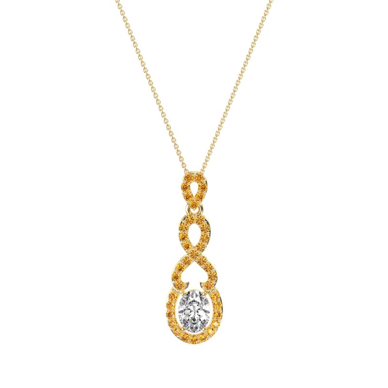 Infinity Modern Oval Necklace