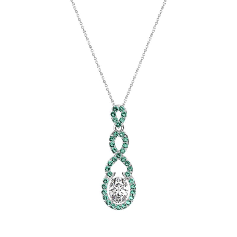 Infinity Modern Oval Necklace