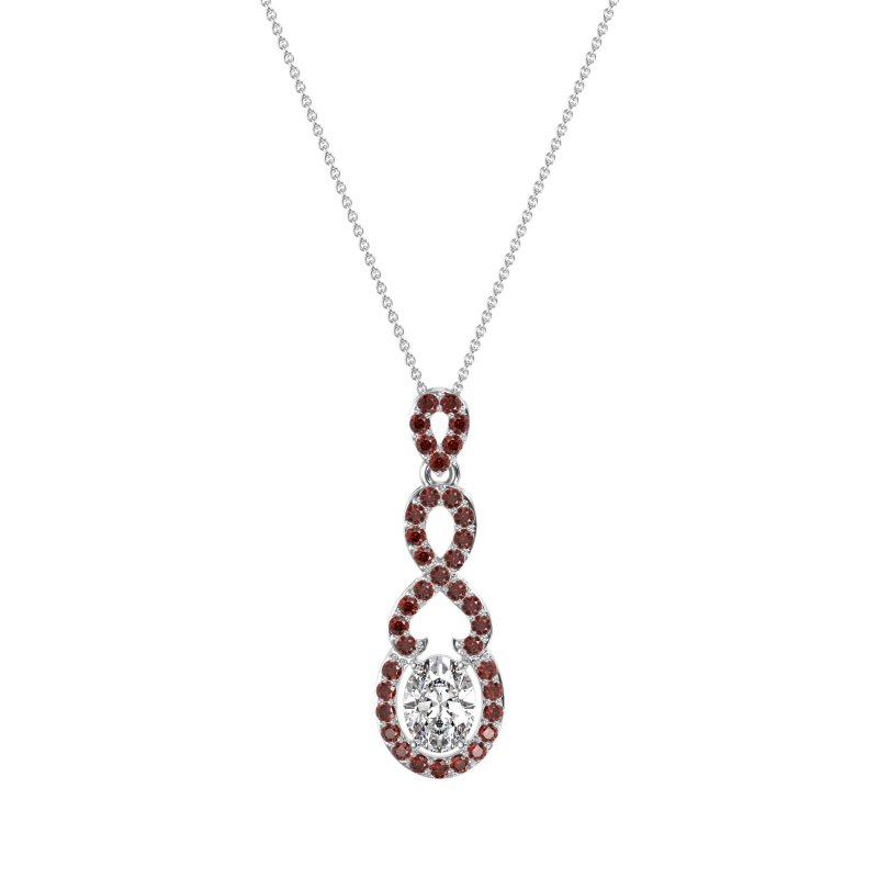Infinity Modern Oval Necklace