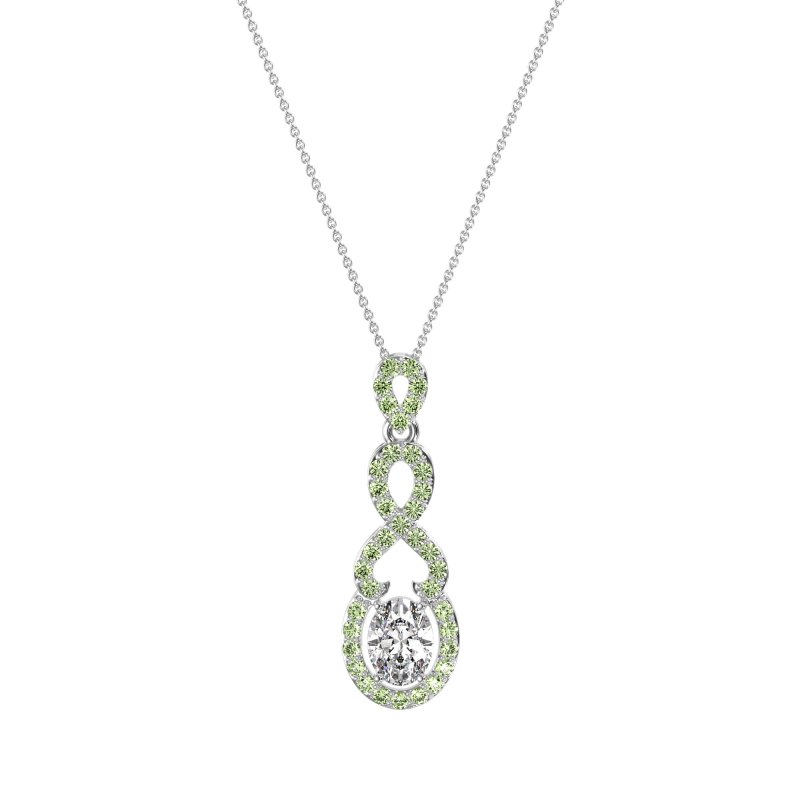 Infinity Modern Oval Necklace