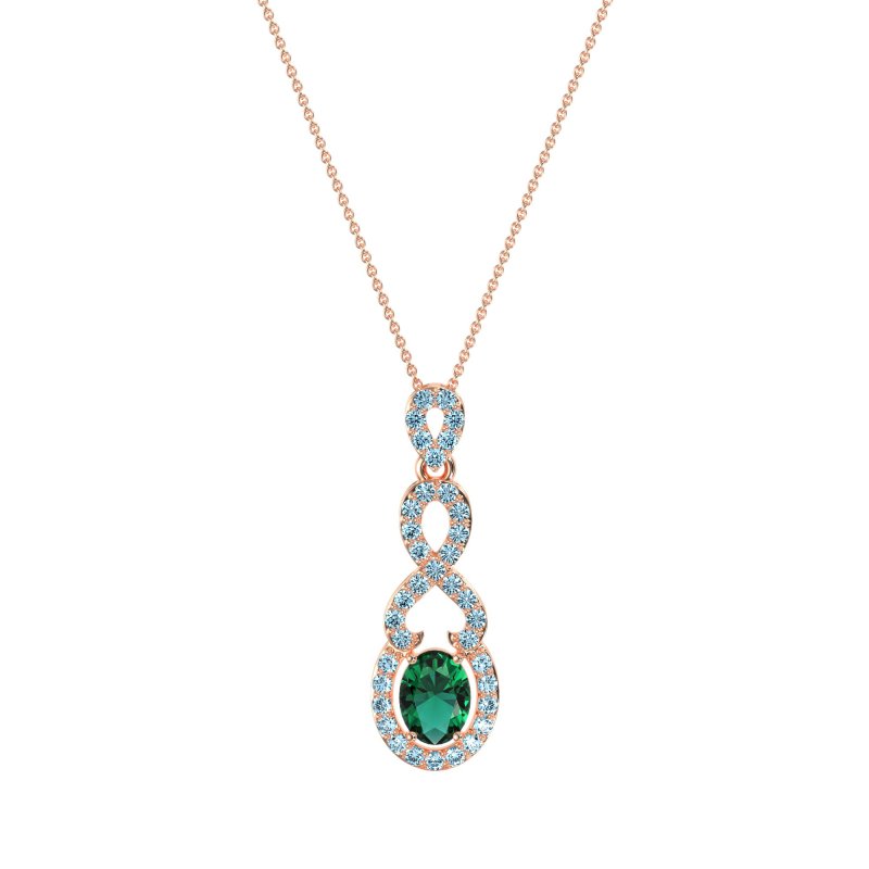 Infinity Modern Oval Necklace