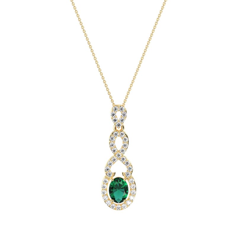 Infinity Modern Oval Necklace