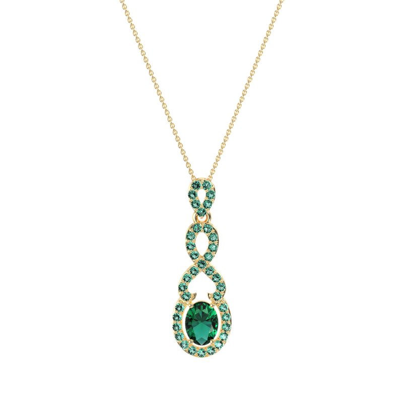 Infinity Modern Oval Necklace