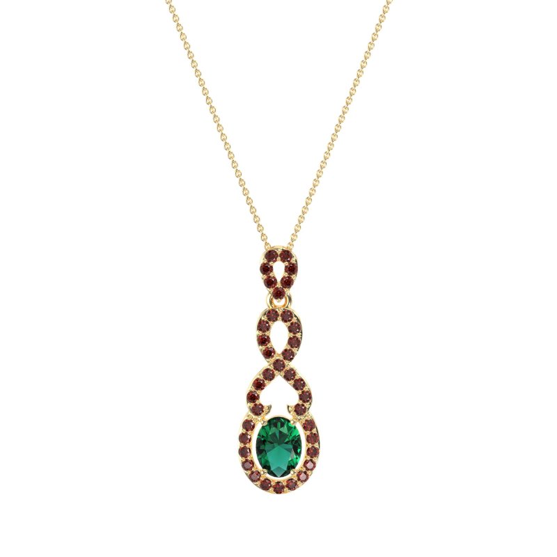 Infinity Modern Oval Necklace