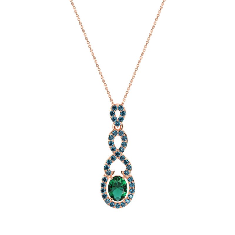 Infinity Modern Oval Necklace