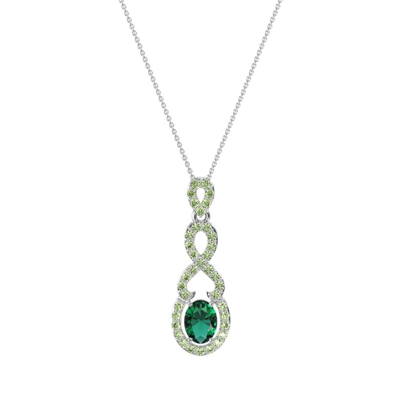 Infinity Modern Oval Necklace