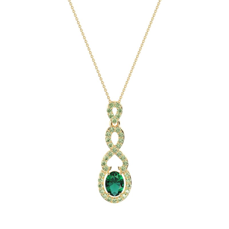 Infinity Modern Oval Necklace