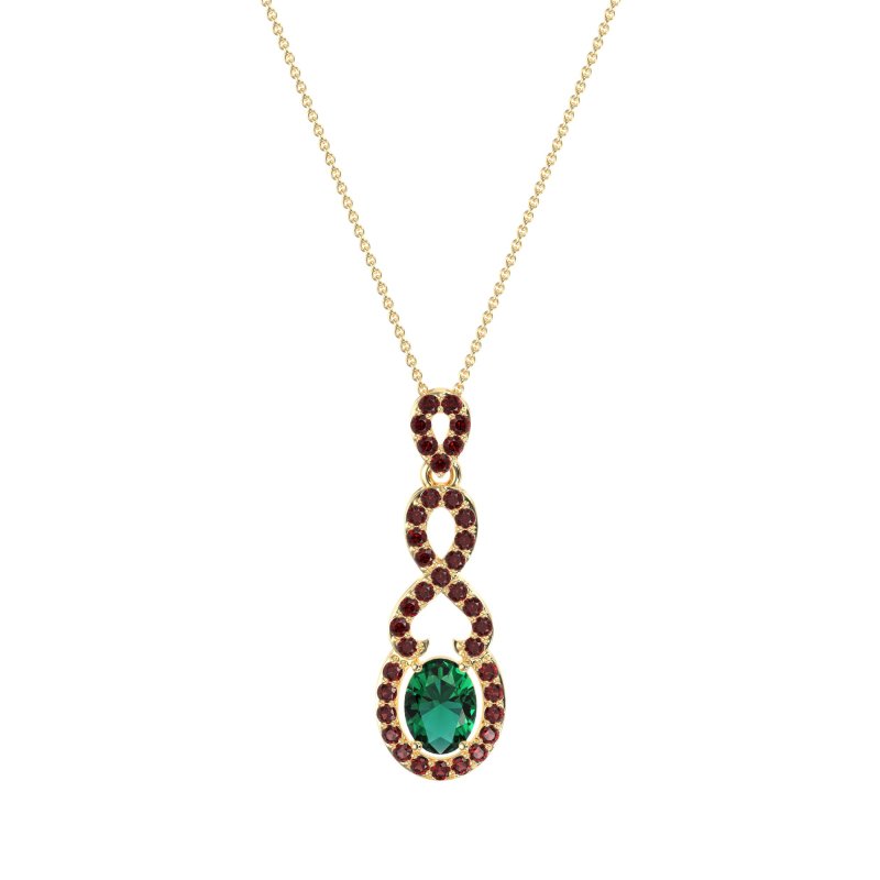 Infinity Modern Oval Necklace