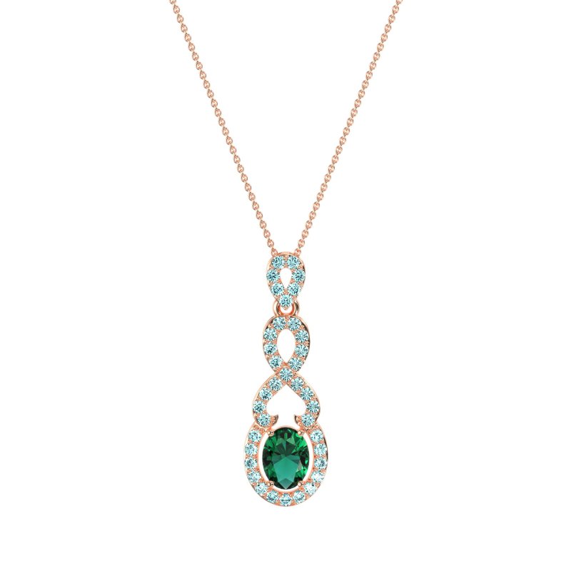Infinity Modern Oval Necklace