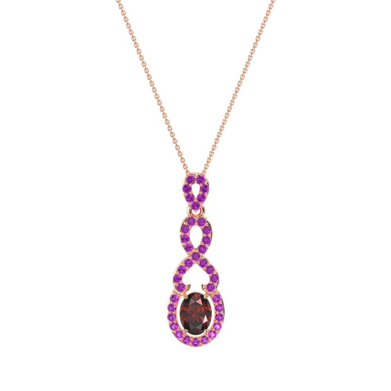 Infinity Modern Oval Necklace