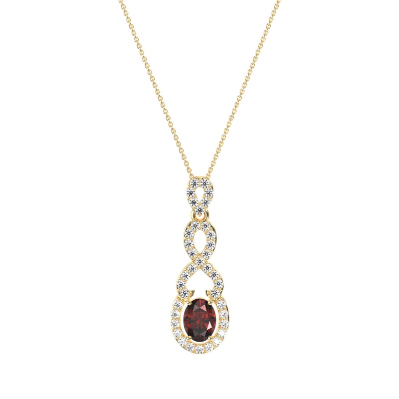 Infinity Modern Oval Necklace