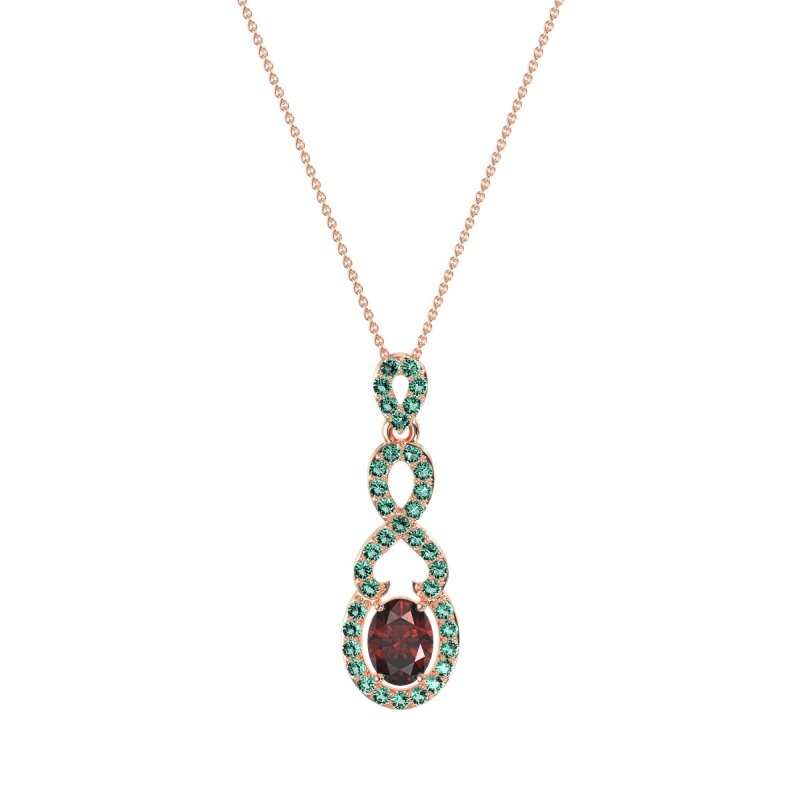Infinity Modern Oval Necklace