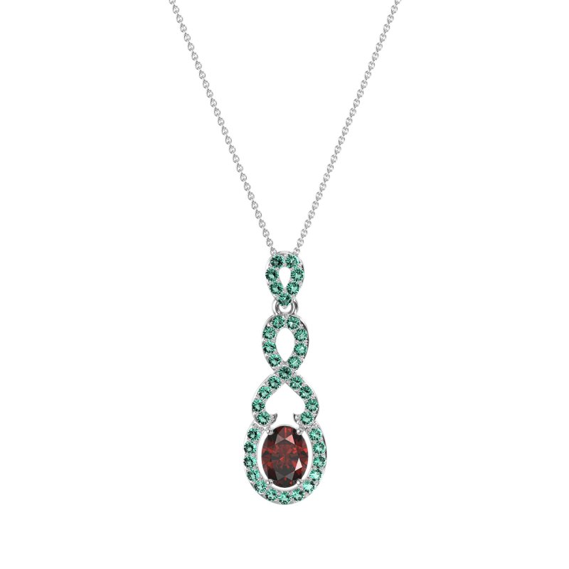 Infinity Modern Oval Necklace