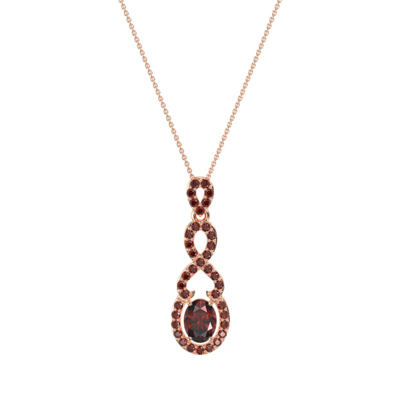 Infinity Modern Oval Necklace