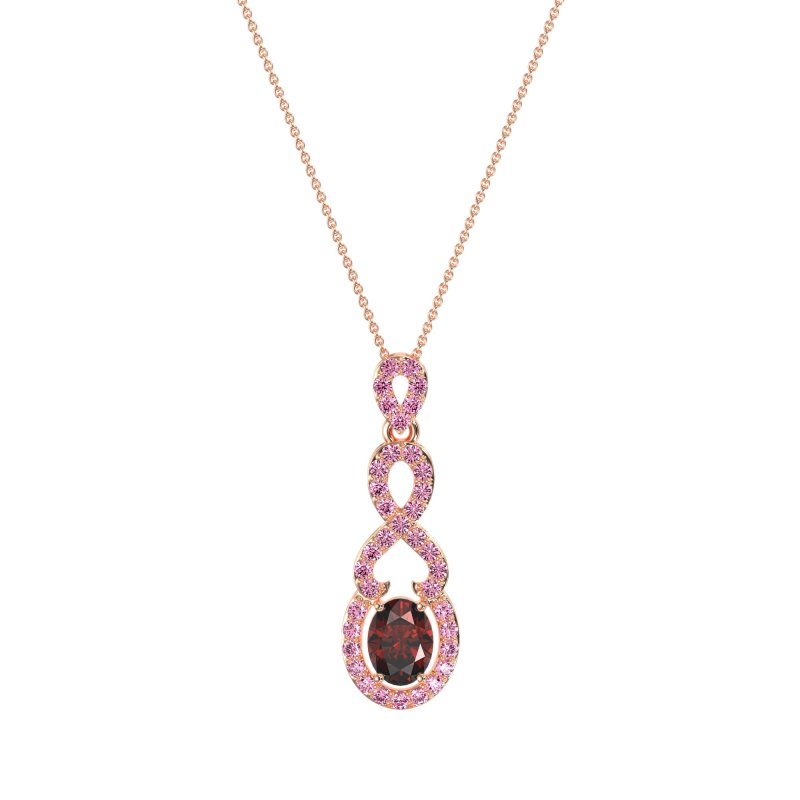 Infinity Modern Oval Necklace