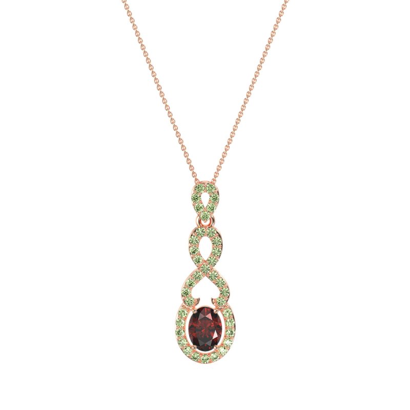 Infinity Modern Oval Necklace