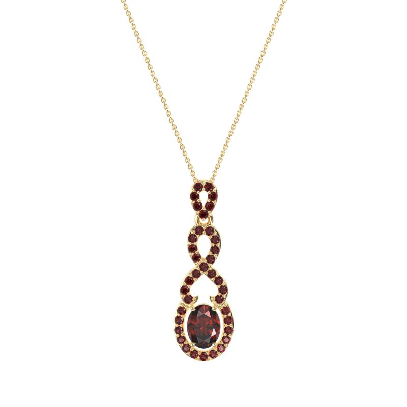 Infinity Modern Oval Necklace
