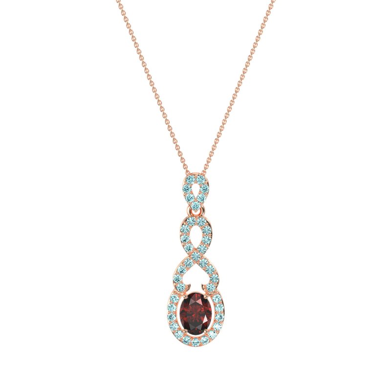 Infinity Modern Oval Necklace