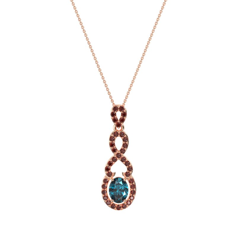 Infinity Modern Oval Necklace