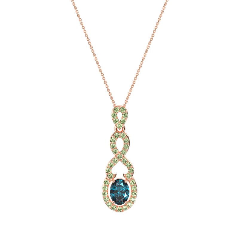 Infinity Modern Oval Necklace