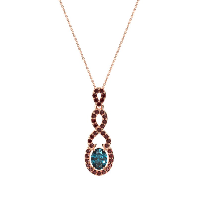 Infinity Modern Oval Necklace