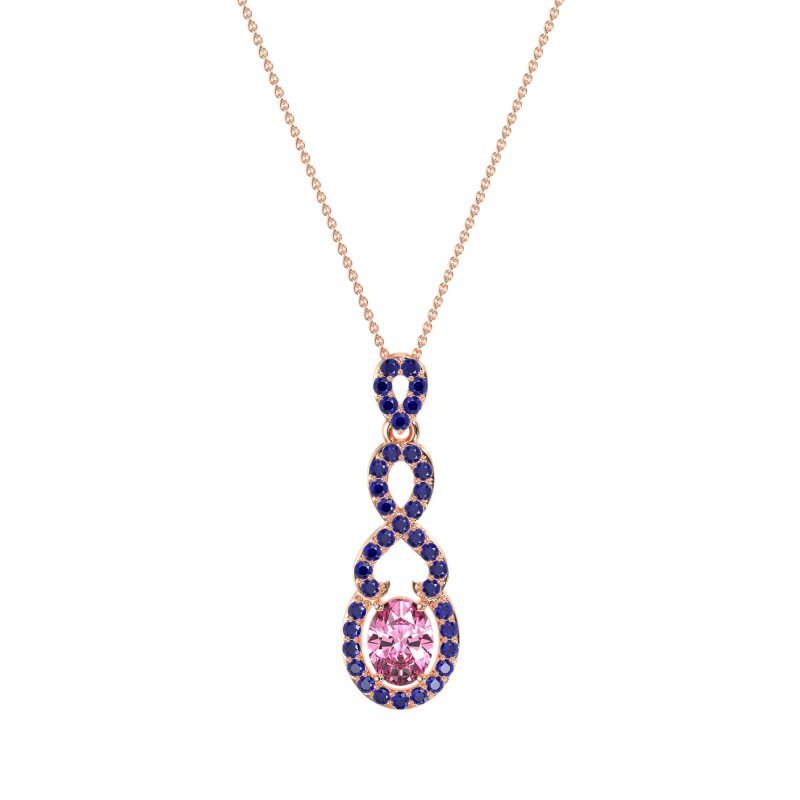 Infinity Modern Oval Necklace