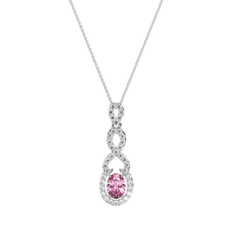 Infinity Modern Oval Necklace