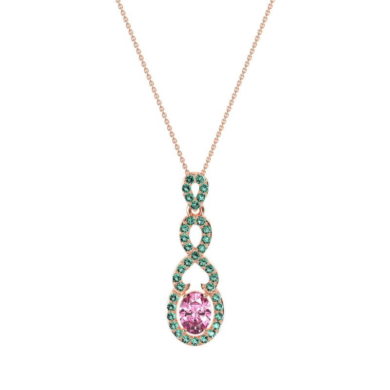 Infinity Modern Oval Necklace