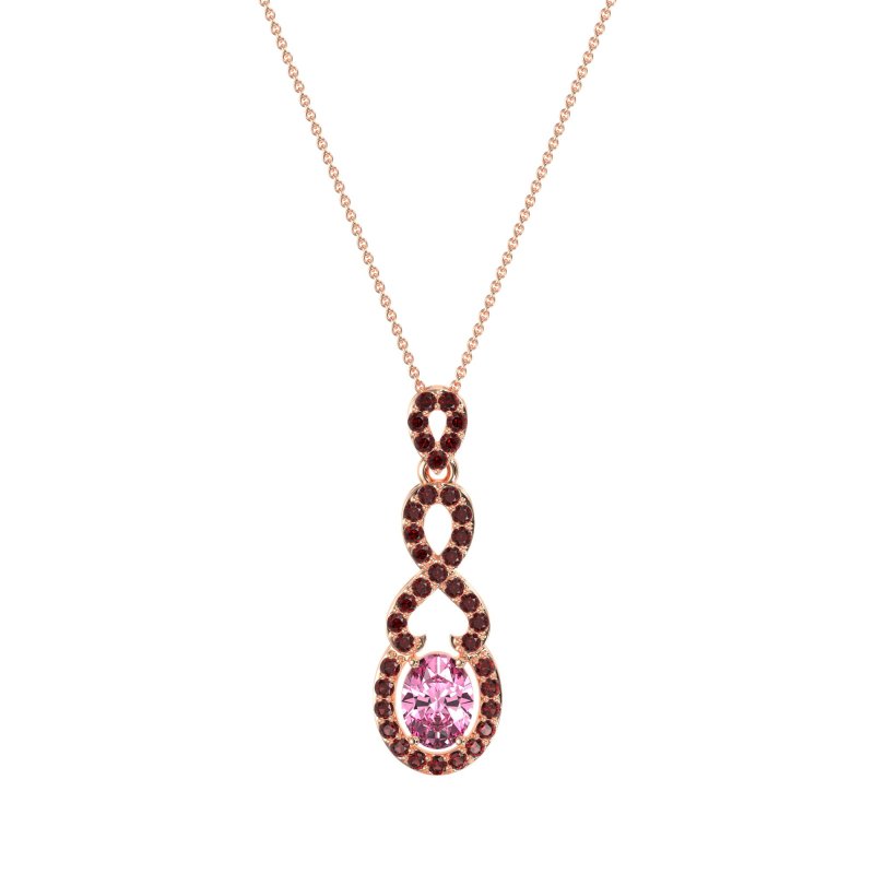 Infinity Modern Oval Necklace