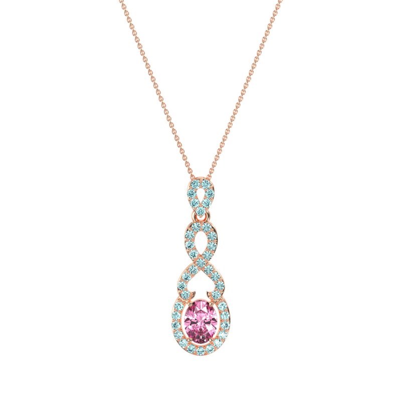 Infinity Modern Oval Necklace