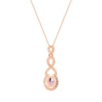 Infinity Modern Oval Necklace