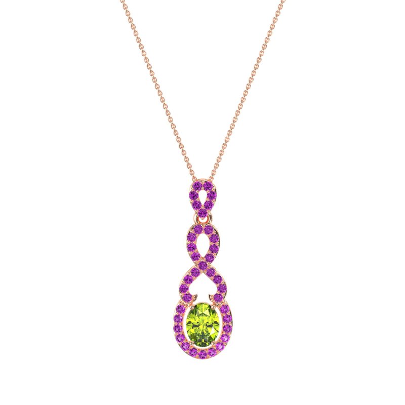 Infinity Modern Oval Necklace