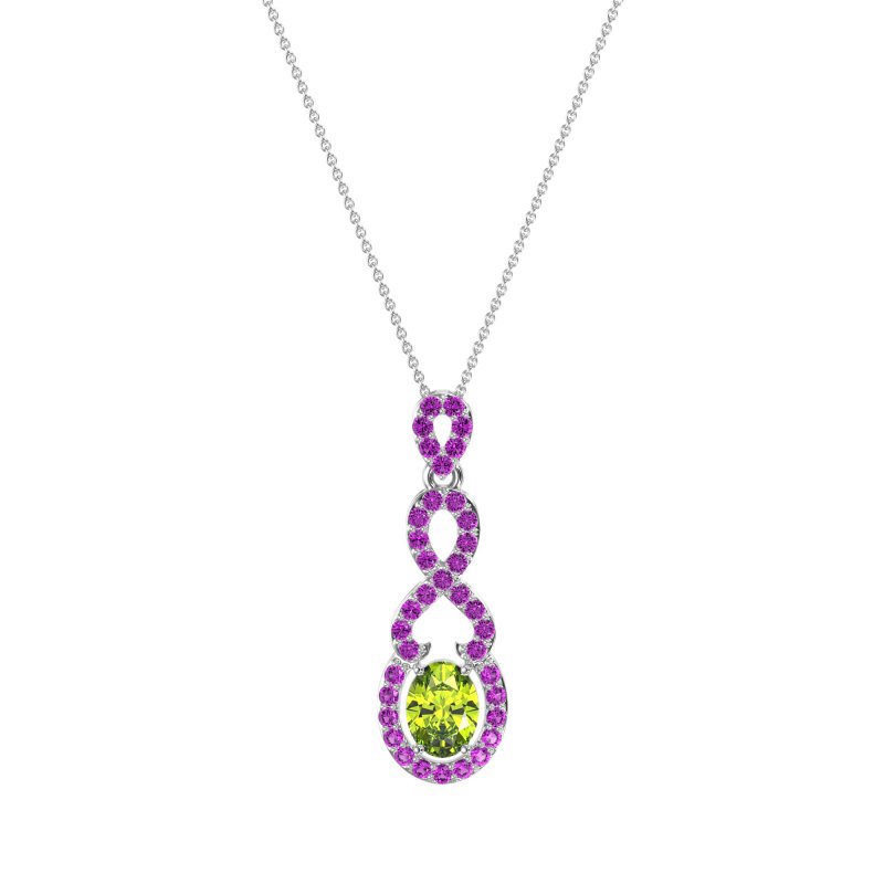 Infinity Modern Oval Necklace