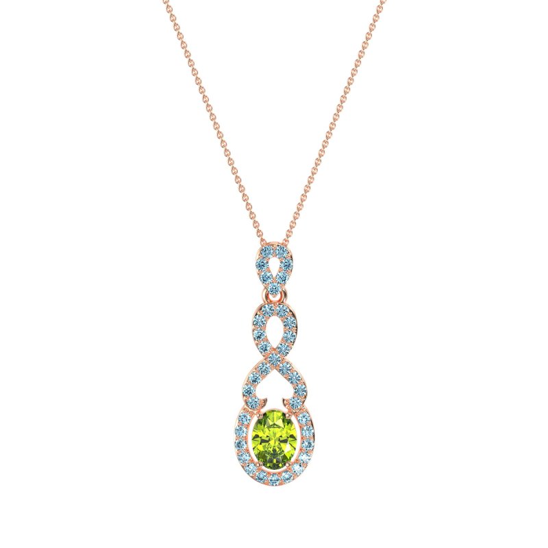 Infinity Modern Oval Necklace