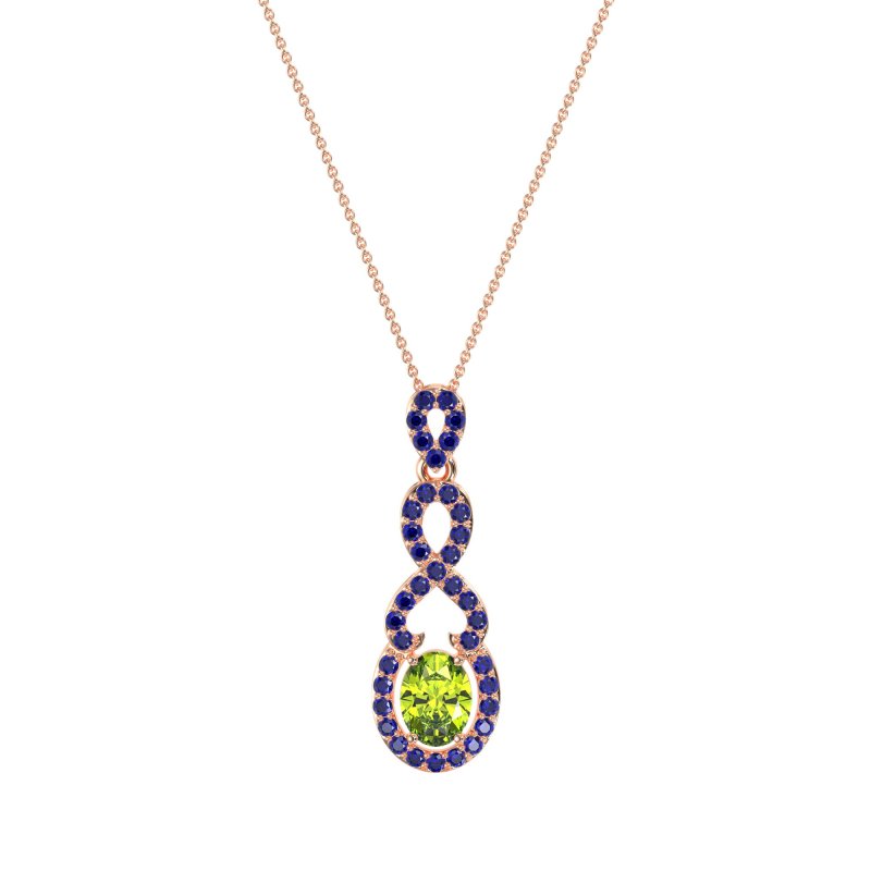 Infinity Modern Oval Necklace