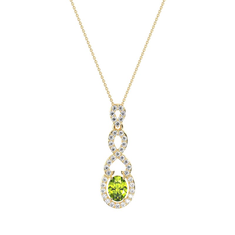 Infinity Modern Oval Necklace