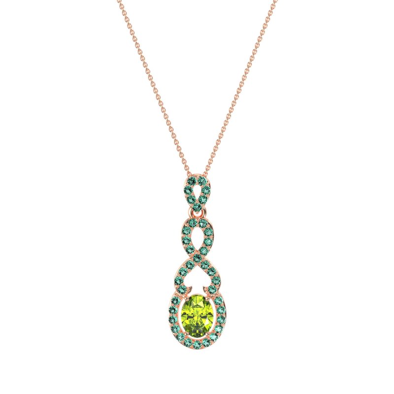 Infinity Modern Oval Necklace