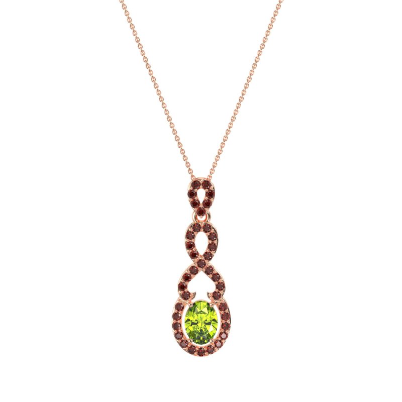 Infinity Modern Oval Necklace