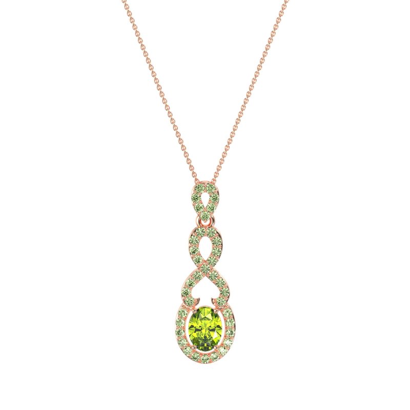 Infinity Modern Oval Necklace