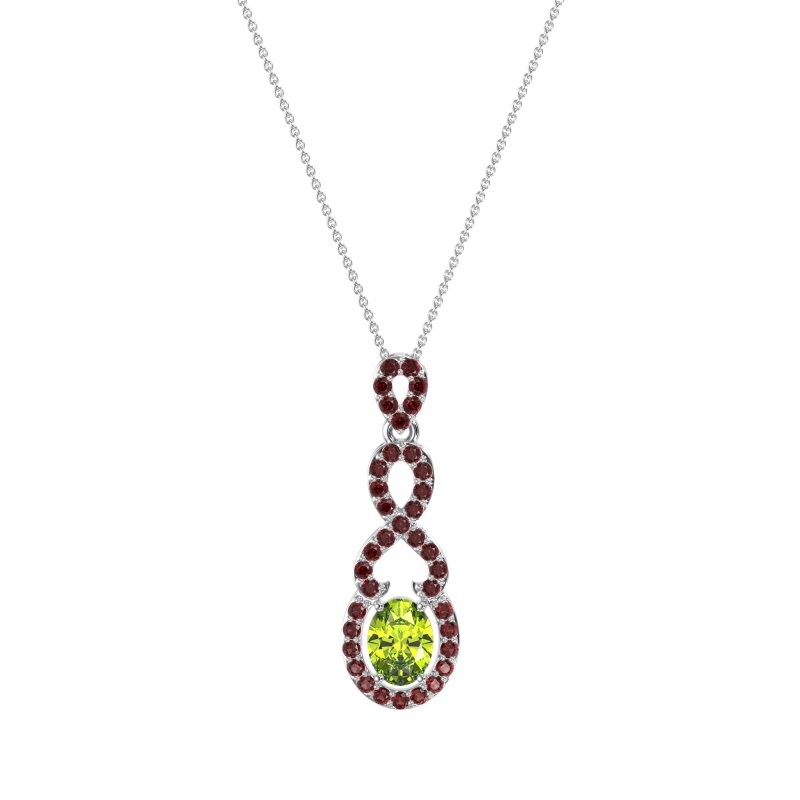 Infinity Modern Oval Necklace