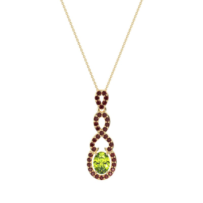 Infinity Modern Oval Necklace