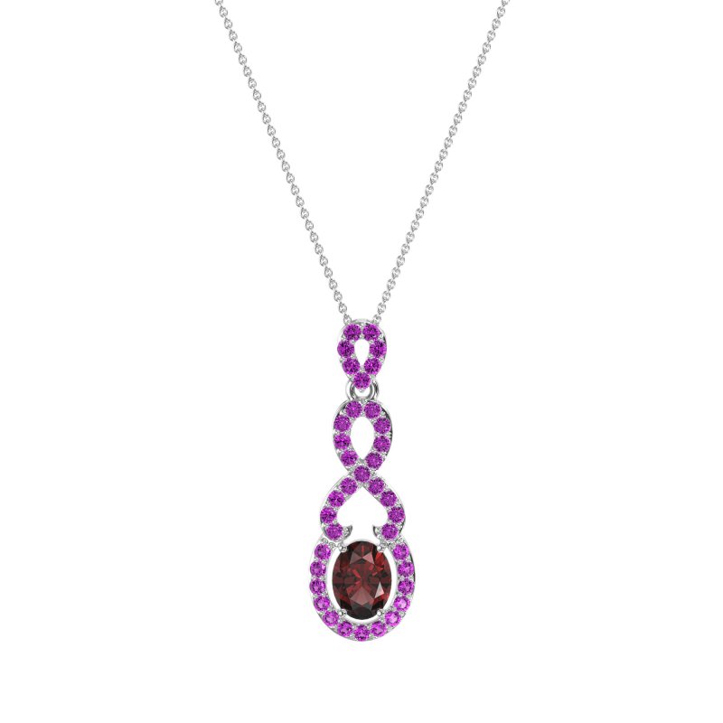 Infinity Modern Oval Necklace