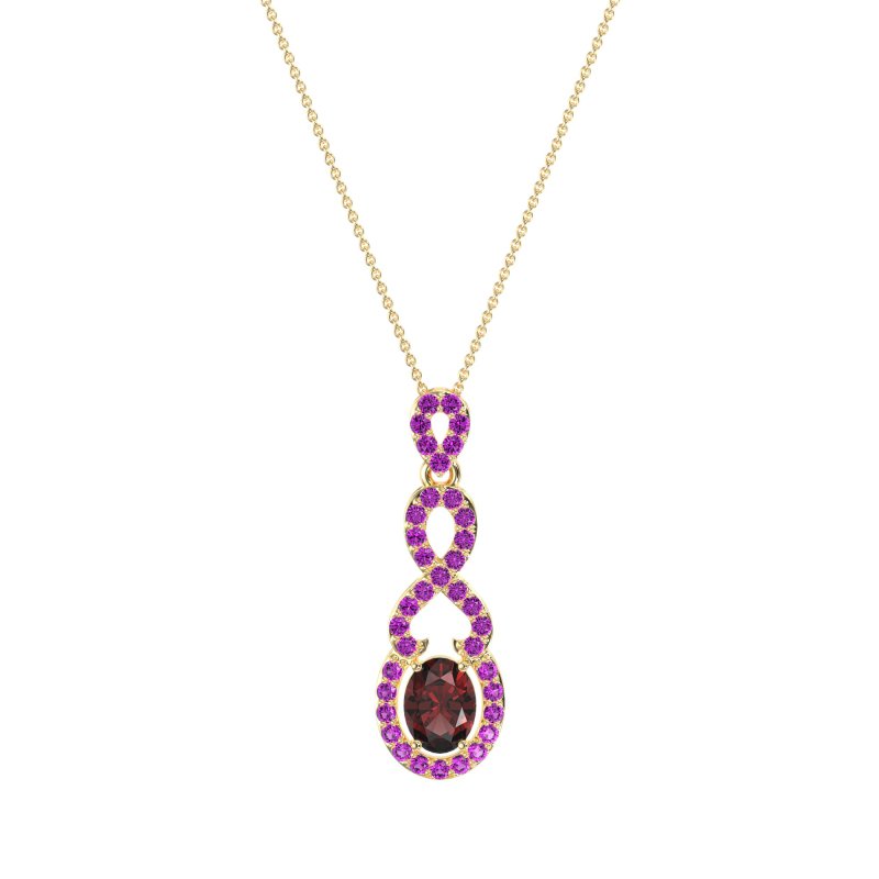 Infinity Modern Oval Necklace