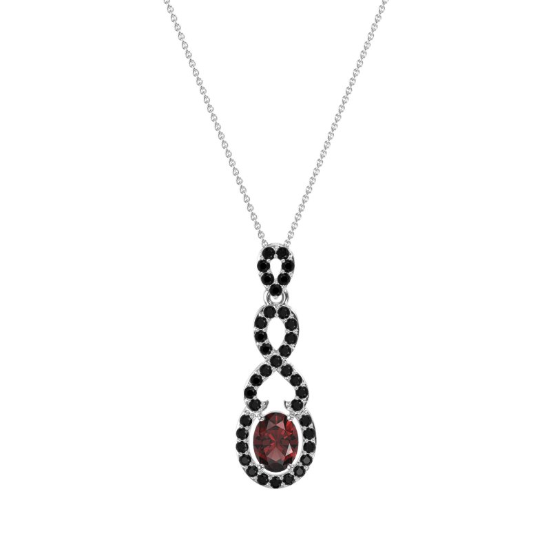 Infinity Modern Oval Necklace