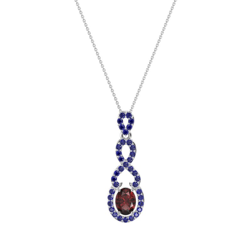 Infinity Modern Oval Necklace