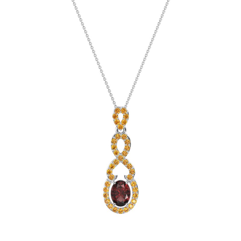 Infinity Modern Oval Necklace