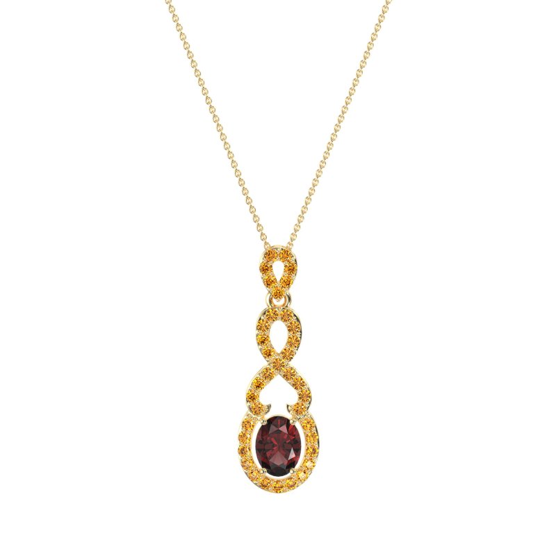 Infinity Modern Oval Necklace