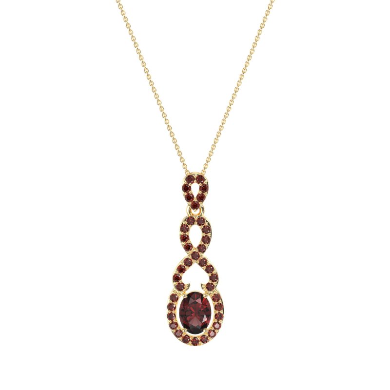 Infinity Modern Oval Necklace