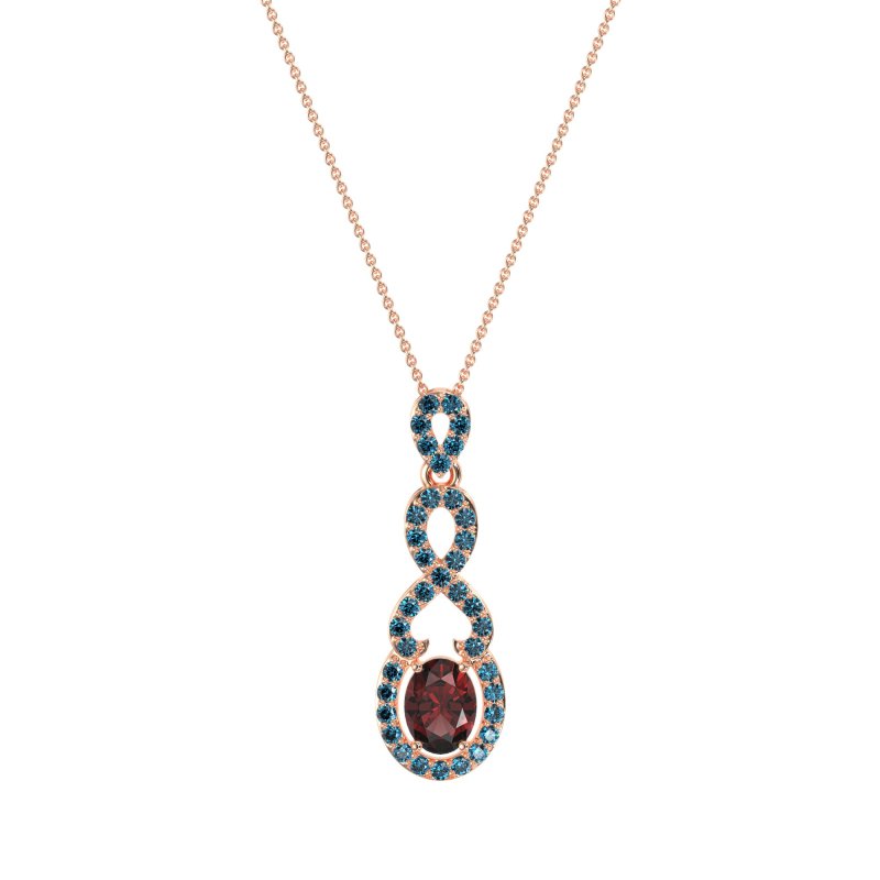 Infinity Modern Oval Necklace