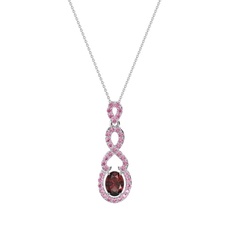 Infinity Modern Oval Necklace